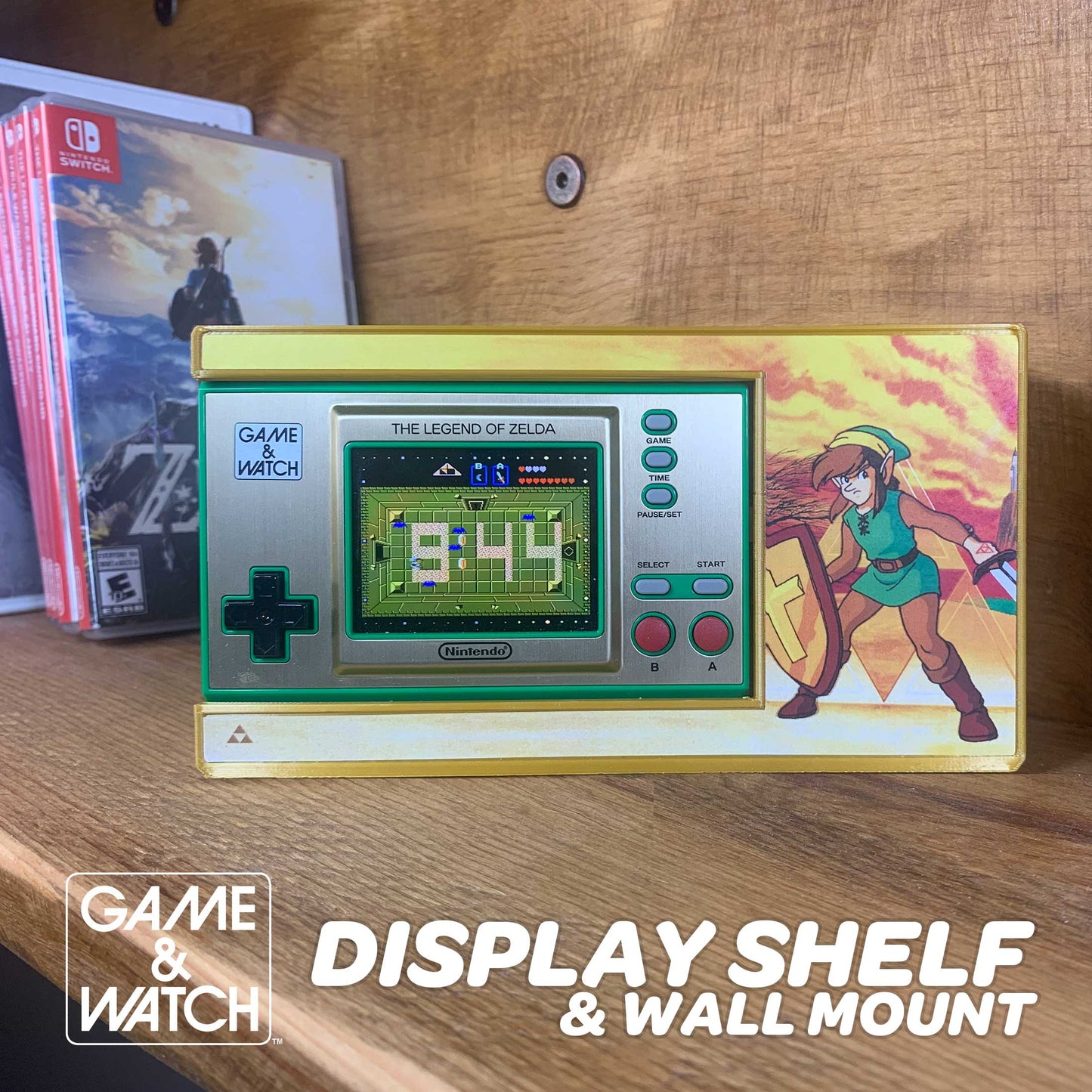 Zelda Game & Watch Display Shelf – Wall Mount/Desk Stand