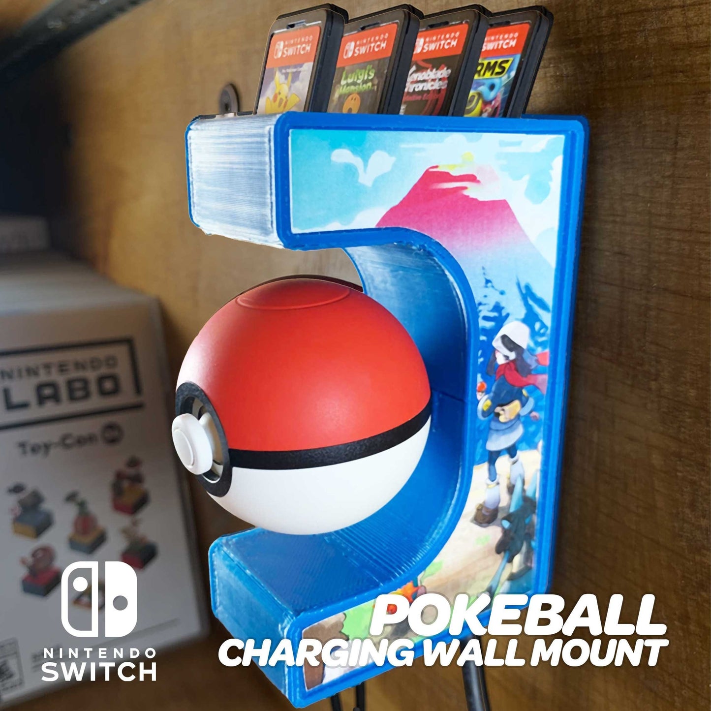 Pokeball Plus Wall Mount Display Stand