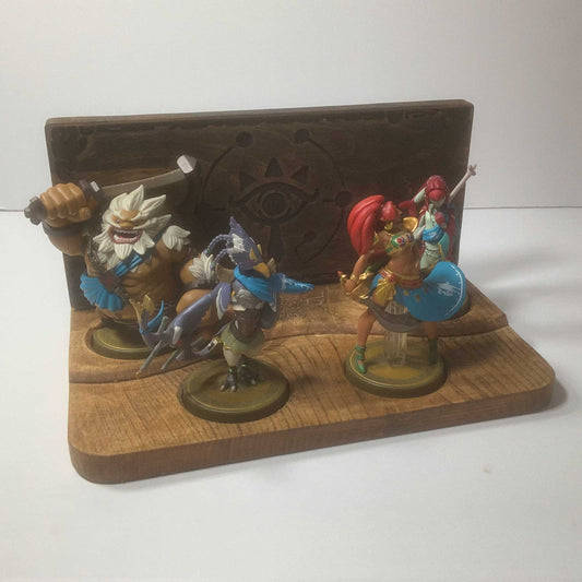 Amiibo Display Stand for Legend of Zelda Four Champions (Revali, Daruk, Mipha, Urbosa)